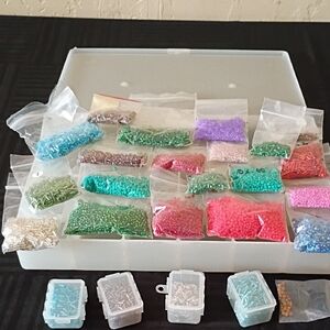Colorful Bead Collection with Storage Box